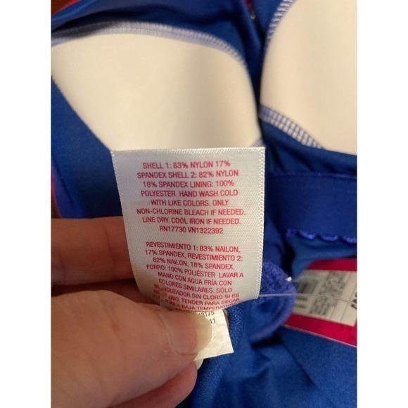 Women’s Xhilarstion swimsuit NWT Blue One Piece‎ size 16W - Picture 10 of 10